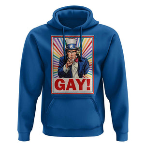 Funny LGBT Hoodie Gay Uncle Sam Ally Pride Month TS11 Royal Blue Print Your Wear