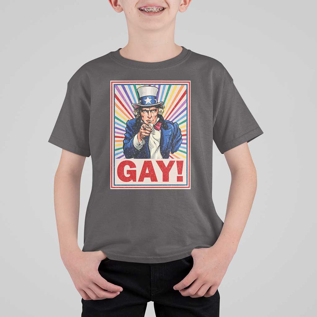 Funny LGBT T Shirt For Kid Gay Uncle Sam Ally Pride Month TS11 Dark Chocolate Print Your Wear