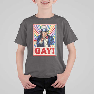 Funny LGBT T Shirt For Kid Gay Uncle Sam Ally Pride Month TS11 Dark Chocolate Print Your Wear
