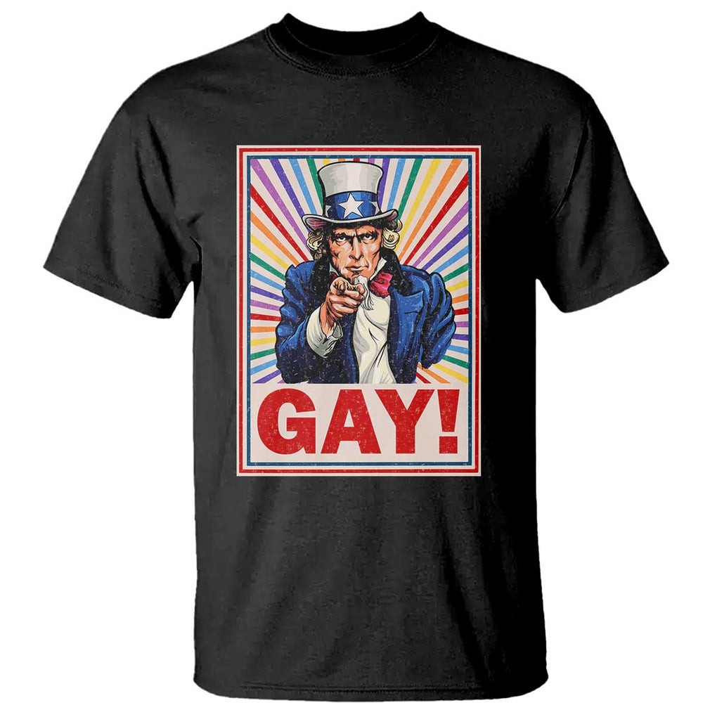 Funny LGBT T Shirt Gay Uncle Sam Ally Pride Month TS11 Black Print Your Wear