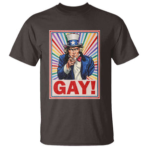 Funny LGBT T Shirt Gay Uncle Sam Ally Pride Month TS11 Dark Chocolate Print Your Wear