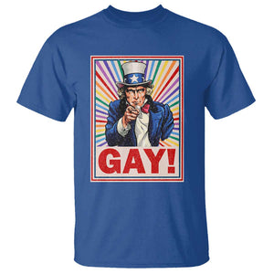 Funny LGBT T Shirt Gay Uncle Sam Ally Pride Month TS11 Royal Blue Print Your Wear