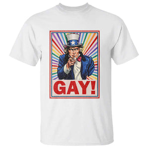 Funny LGBT T Shirt Gay Uncle Sam Ally Pride Month TS11 White Print Your Wear