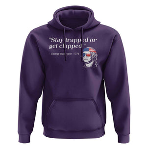 Funny 4th Of July Hoodie Stay Strapped Or Get Clapped TS11 Purple Print Your Wear