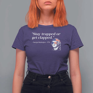 Funny 4th Of July T Shirt For Women Stay Strapped Or Get Clapped TS11 Purple Print Your Wear