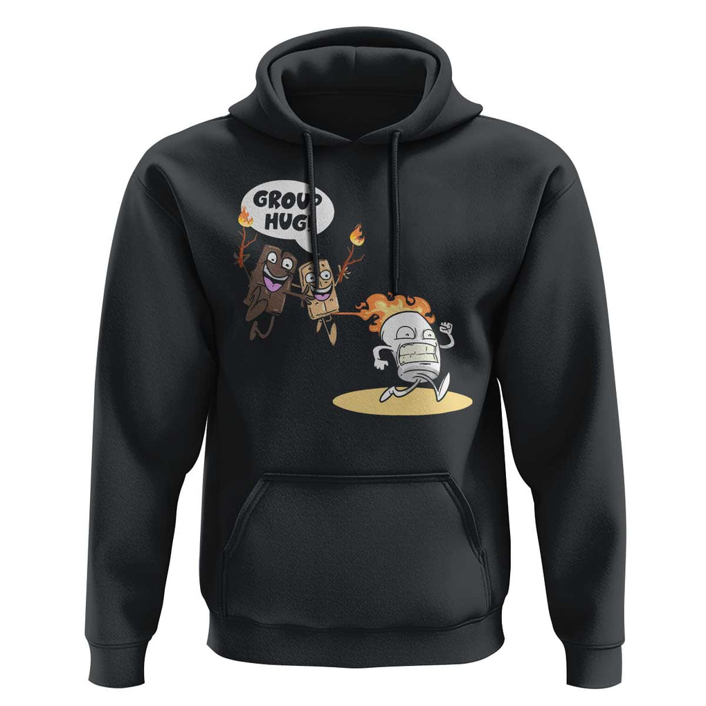Funny Camping Hoodie Group Hug S'more Roasting Outdoor TS11 Black Print Your Wear