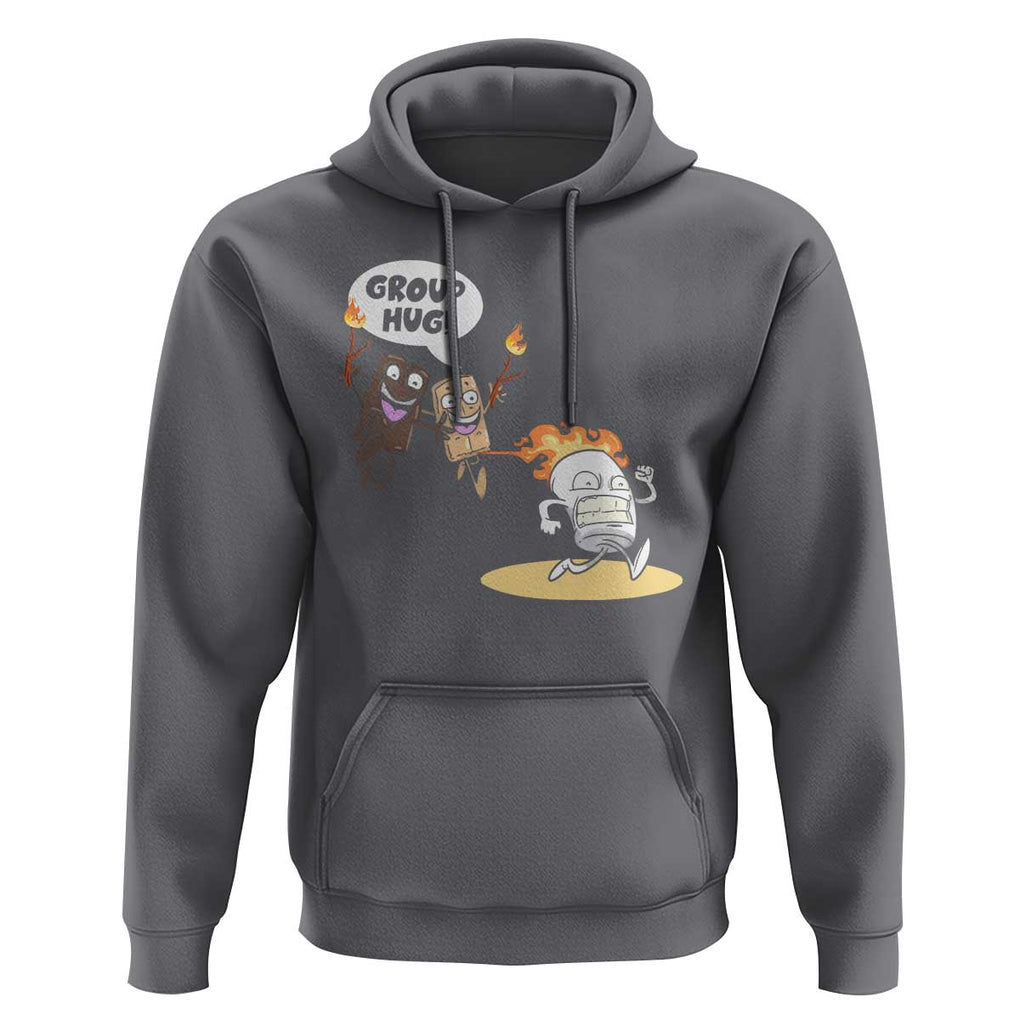 Funny Camping Hoodie Group Hug S'more Roasting Outdoor TS11 Charcoal Print Your Wear