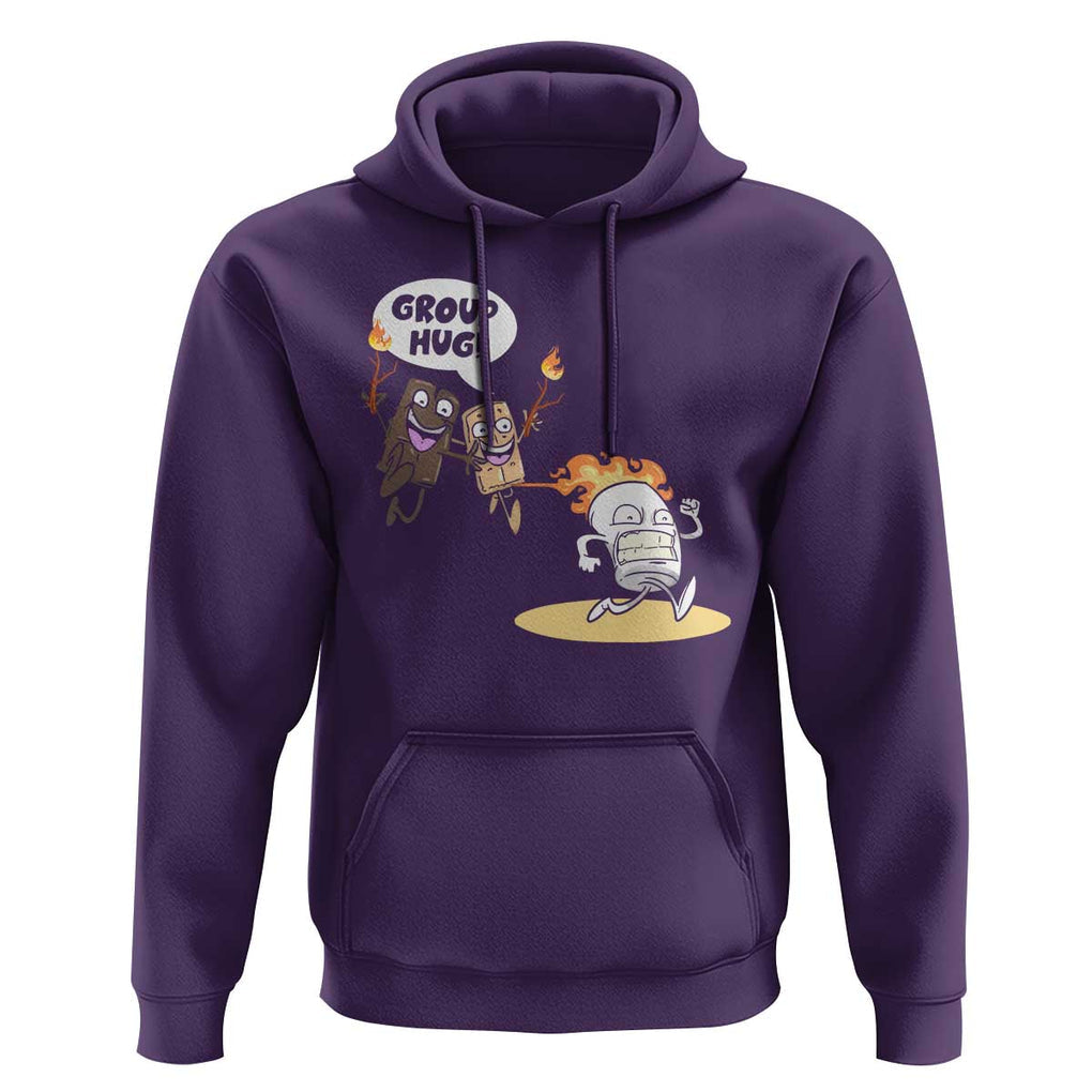 Funny Camping Hoodie Group Hug S'more Roasting Outdoor TS11 Purple Print Your Wear