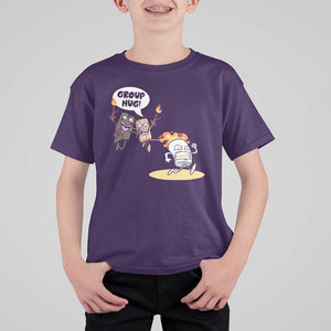 Funny Camping T Shirt For Kid Group Hug S'more Roasting Outdoor TS11 Purple Print Your Wear