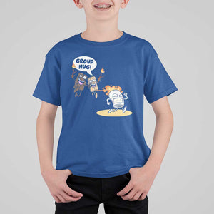 Funny Camping T Shirt For Kid Group Hug S'more Roasting Outdoor TS11 Royal Blue Print Your Wear