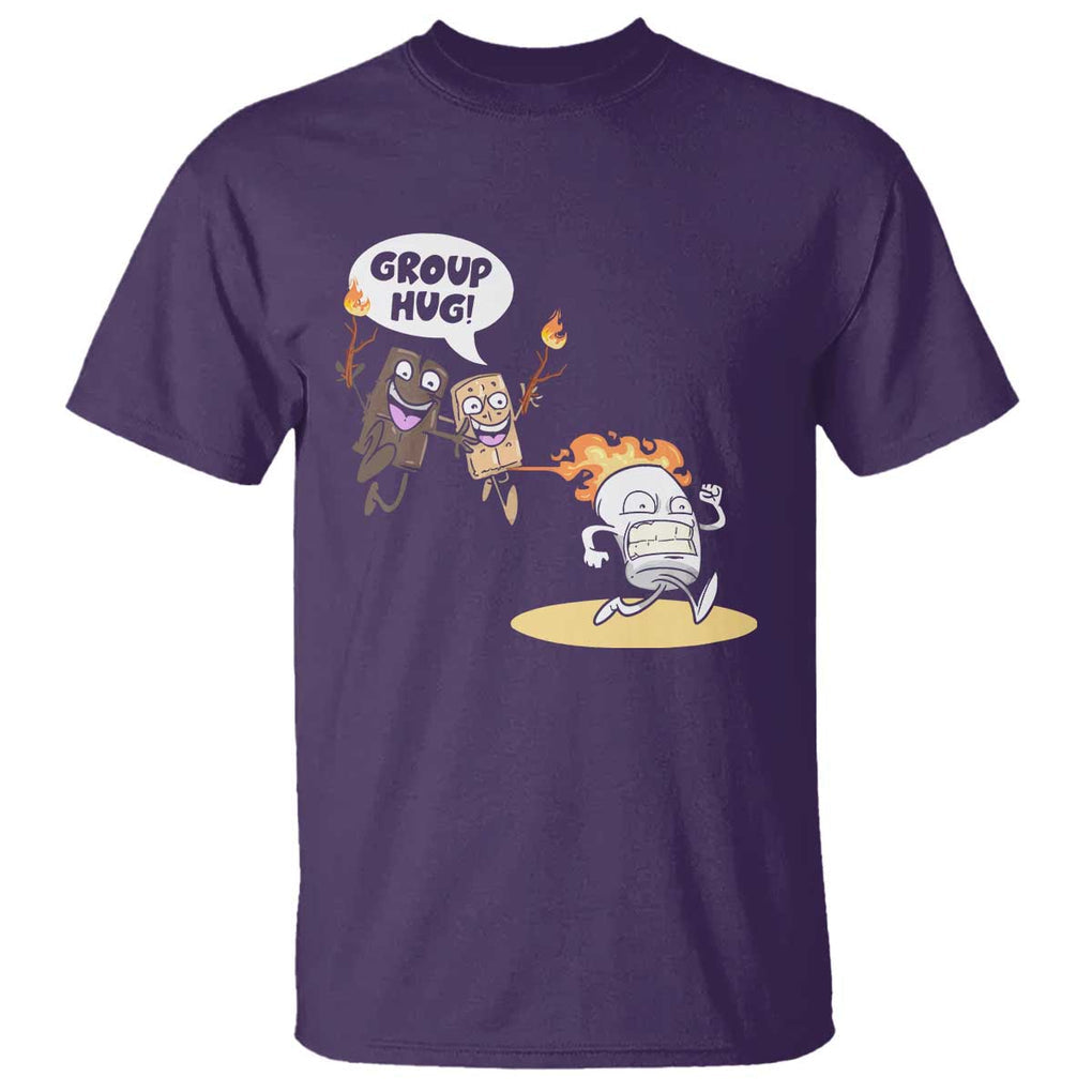 Funny Camping T Shirt Group Hug S'more Roasting Outdoor TS11 Purple Print Your Wear