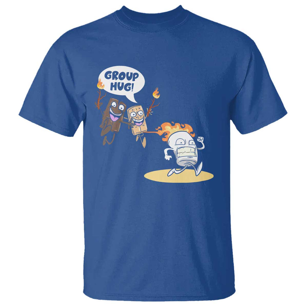 Funny Camping T Shirt Group Hug S'more Roasting Outdoor TS11 Royal Blue Print Your Wear