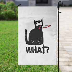 Funny Black Cat Garden Flag What Kitten Murderous TS11 Print Your Wear