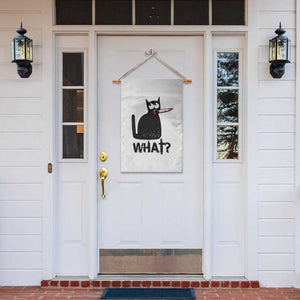 Funny Black Cat Garden Flag What Kitten Murderous TS11 Print Your Wear