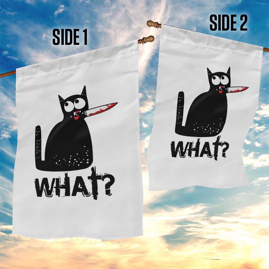 Funny Black Cat Garden Flag What Kitten Murderous TS11 Print Your Wear