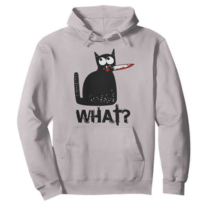 Funny Black Cat Hoodie What Kitten Murderous TS11 Ice Gray Print Your Wear