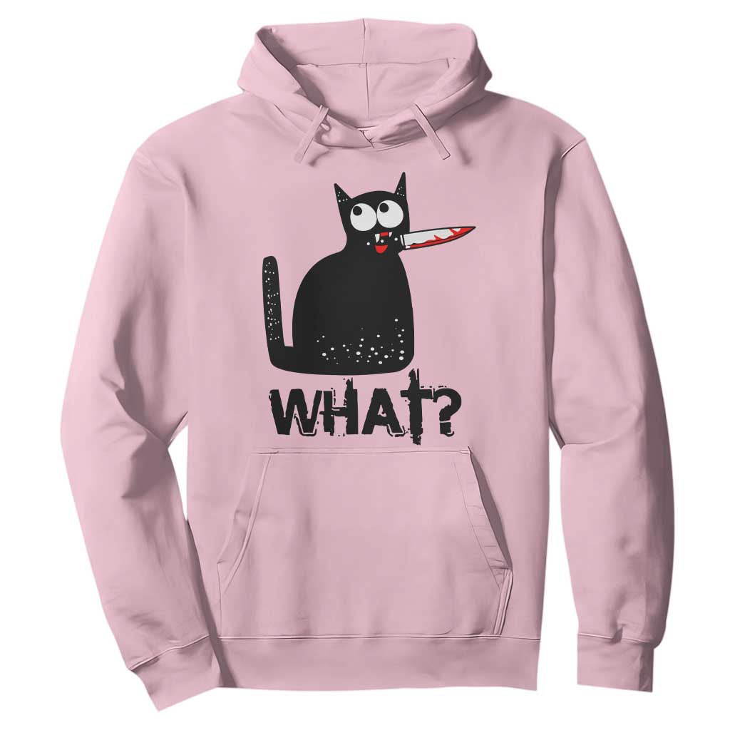 Funny Black Cat Hoodie What Kitten Murderous TS11 Light Pink Print Your Wear