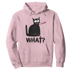 Funny Black Cat Hoodie What Kitten Murderous TS11 Light Pink Print Your Wear