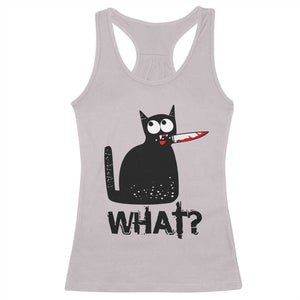 Funny Black Cat Racerback Tank Top What Kitten Murderous TS11 Ice Gray Print Your Wear