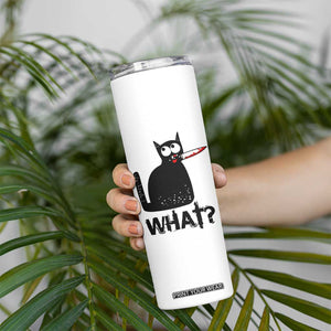 Funny Black Cat Skinny Tumbler What Kitten Murderous TS11 Print Your Wear