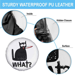 Funny Black Cat Spare Tire Cover What Kitten Murderous TS11 Print Your Wear
