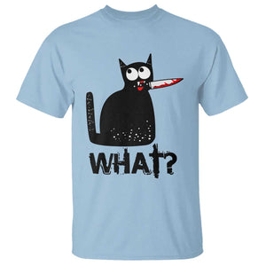 Funny Black Cat T Shirt What Kitten Murderous TS11 Light Blue Print Your Wear