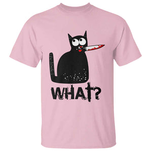 Funny Black Cat T Shirt What Kitten Murderous TS11 Light Pink Print Your Wear