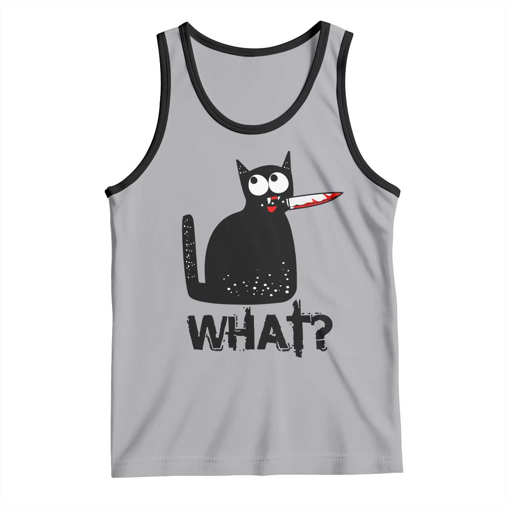 Funny Black Cat Tank Top What Kitten Murderous TS11 Athletic Heather Black Print Your Wear