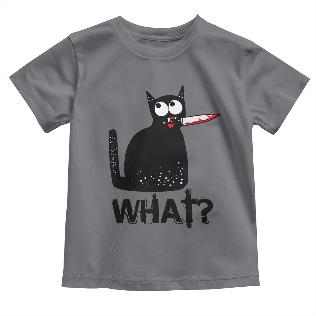 Funny Black Cat Toddler T Shirt What Kitten Murderous TS11 Charcoal Print Your Wear