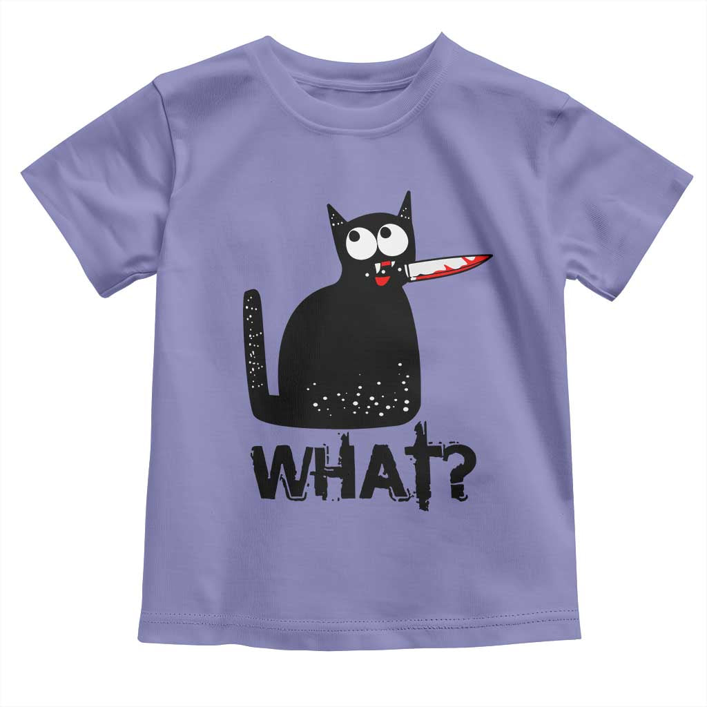 Funny Black Cat Toddler T Shirt What Kitten Murderous TS11 Violet Print Your Wear