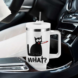 Funny Black Cat Tumbler With Handle What Kitten Murderous TS11 Print Your Wear