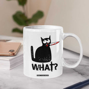 Funny Black Cat Coffee Mug What Kitten Murderous TS11 Print Your Wear