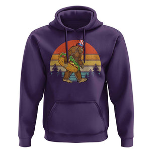 Funny Bigfoot Hoodie Carrying Hot Dog 4th Of July TS11 Purple Print Your Wear