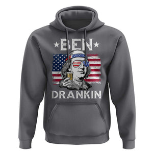 Funny 4th Of July Drinking Hoodie Ben Drankin Beer Mug American Flag TS11 Charcoal Print Your Wear