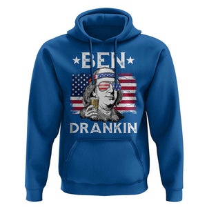 Funny 4th Of July Drinking Hoodie Ben Drankin Beer Mug American Flag TS11 Royal Blue Print Your Wear
