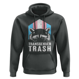 Transgender Trash Raccoon Hoodie LGBT Vintage Rainbow Flag Pride Month TS11 Dark Heather Print Your Wear