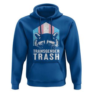 Transgender Trash Raccoon Hoodie LGBT Vintage Rainbow Flag Pride Month TS11 Royal Blue Print Your Wear