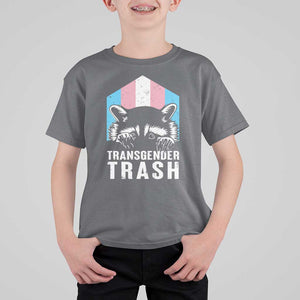 Transgender Trash Raccoon T Shirt For Kid LGBT Vintage Rainbow Flag Pride Month TS11 Charcoal Print Your Wear