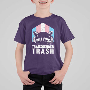 Transgender Trash Raccoon T Shirt For Kid LGBT Vintage Rainbow Flag Pride Month TS11 Purple Print Your Wear