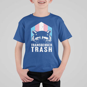 Transgender Trash Raccoon T Shirt For Kid LGBT Vintage Rainbow Flag Pride Month TS11 Royal Blue Print Your Wear