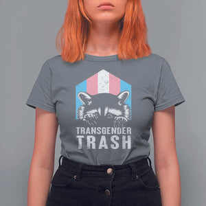 Transgender Trash Raccoon T Shirt For Women LGBT Vintage Rainbow Flag Pride Month TS11 Charcoal Print Your Wear