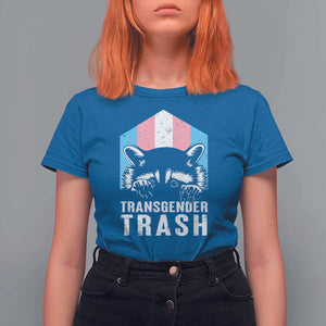 Transgender Trash Raccoon T Shirt For Women LGBT Vintage Rainbow Flag Pride Month TS11 Royal Blue Print Your Wear