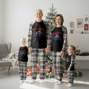 Funny America Was Built By Immigrants Plaid Pajama Set Stars Stripes TS11 Christmas Plaid Print Your Wear