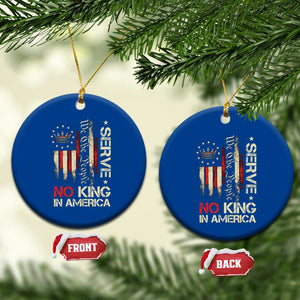 Funny We The People Serve No King In American Ceramic Ornament Vintage Betsy Ross Flag TS11 1pc Blue Print Your Wear