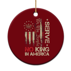 Funny We The People Serve No King In American Ceramic Ornament Vintage Betsy Ross Flag TS11 1pc Red Print Your Wear