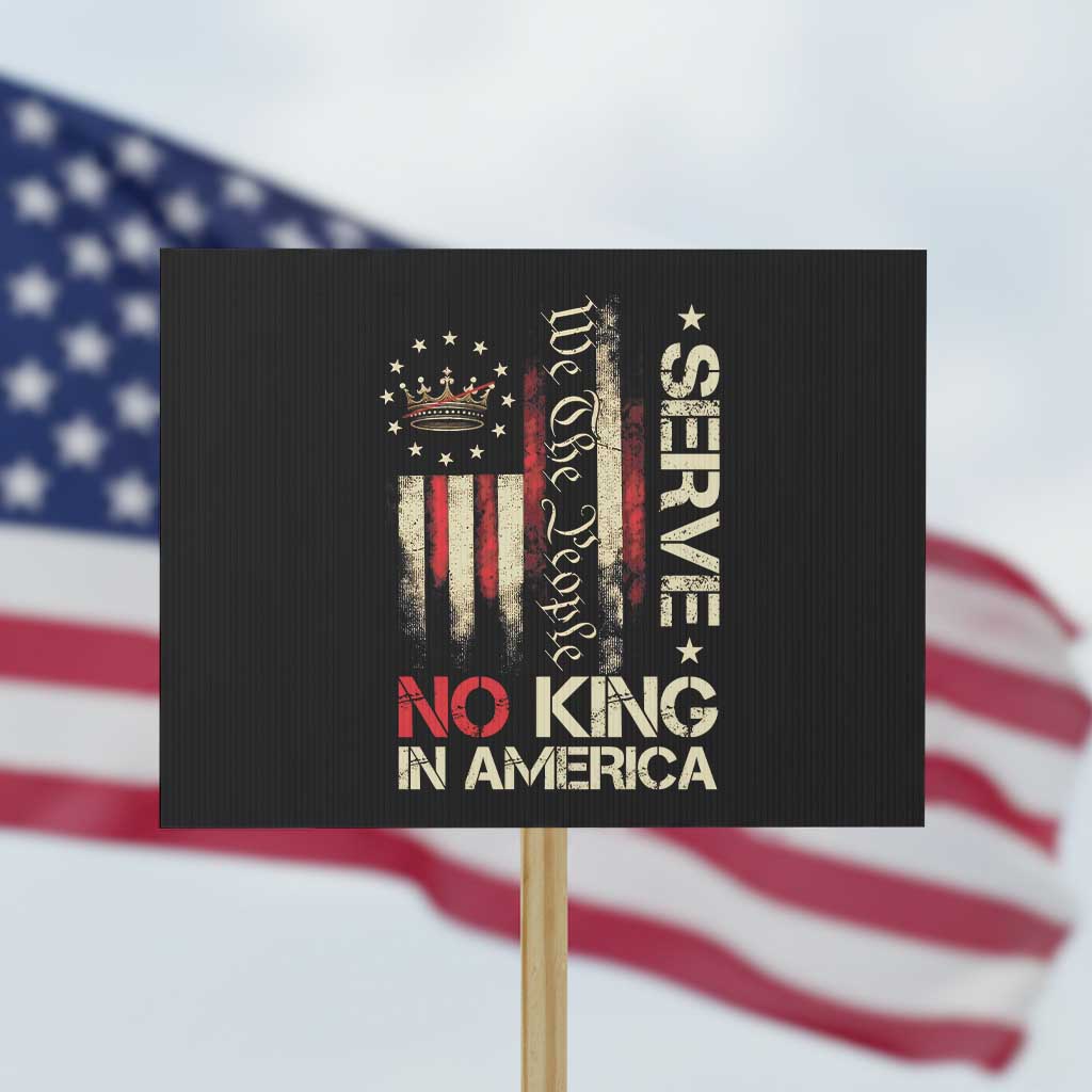 Funny We The People Serve No King In American Protest Sign Vintage Betsy Ross Flag TS11 Horizontal 18