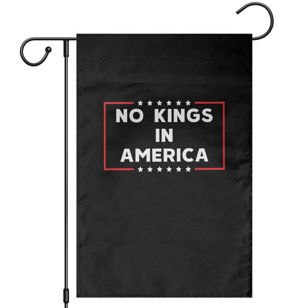 No Kings In America Garden Flag Stars Stripes TS11 Black Print Your Wear