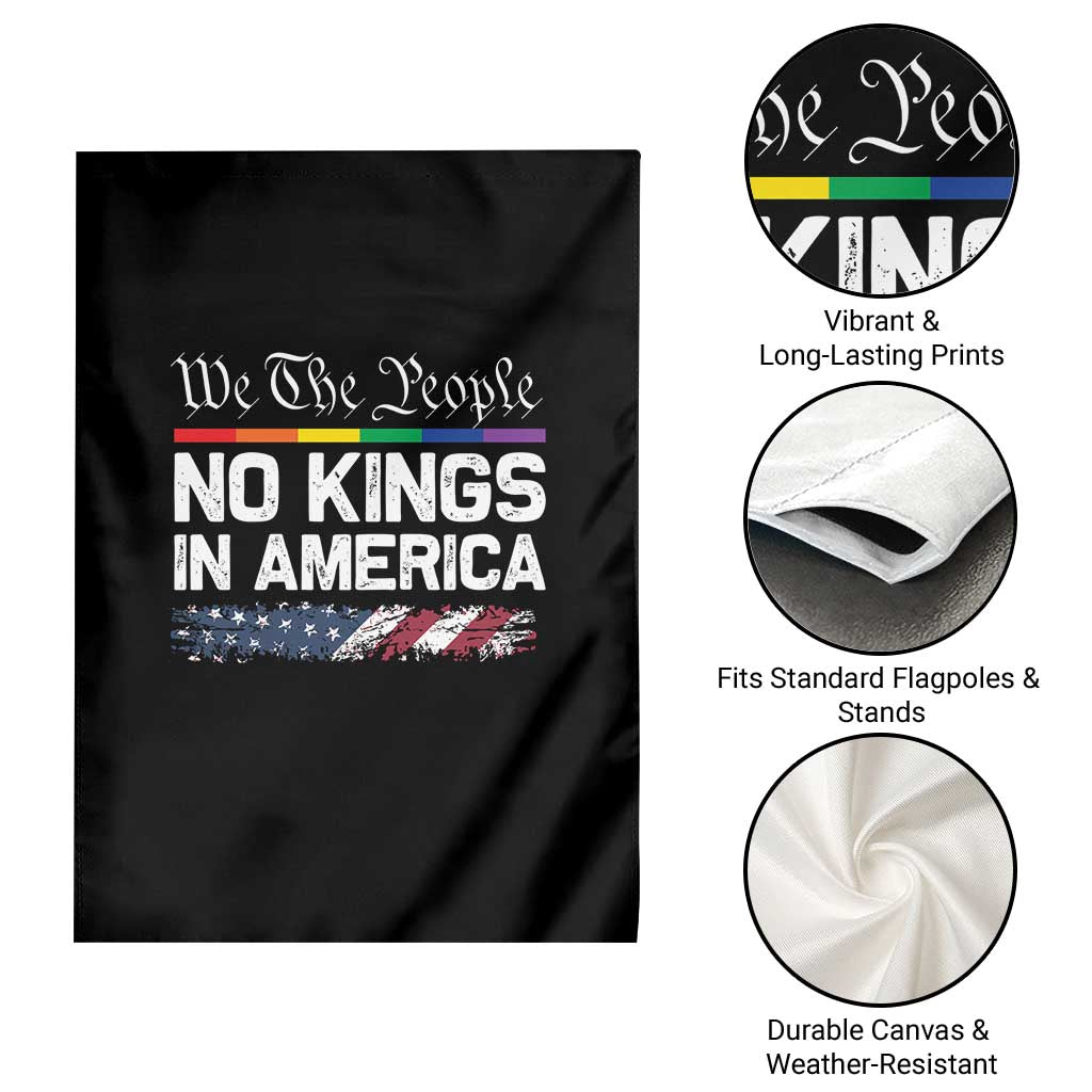 No Kings In America We The People Garden Flag LGBTQ Pride American Flag Political TS11 Print Your Wear