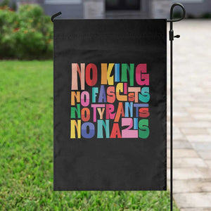 Funny No King No Fascists No Tyrants No Nazis Garden Flag Colorful Geometric TS11 Print Your Wear