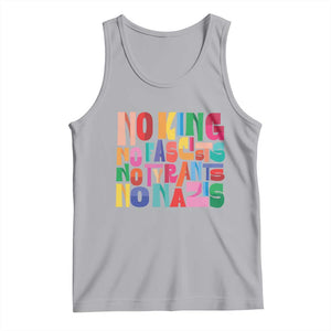 Funny No King No Fascists No Tyrants No Nazis Tank Top Colorful Geometric TS11 Athletic Heather Print Your Wear